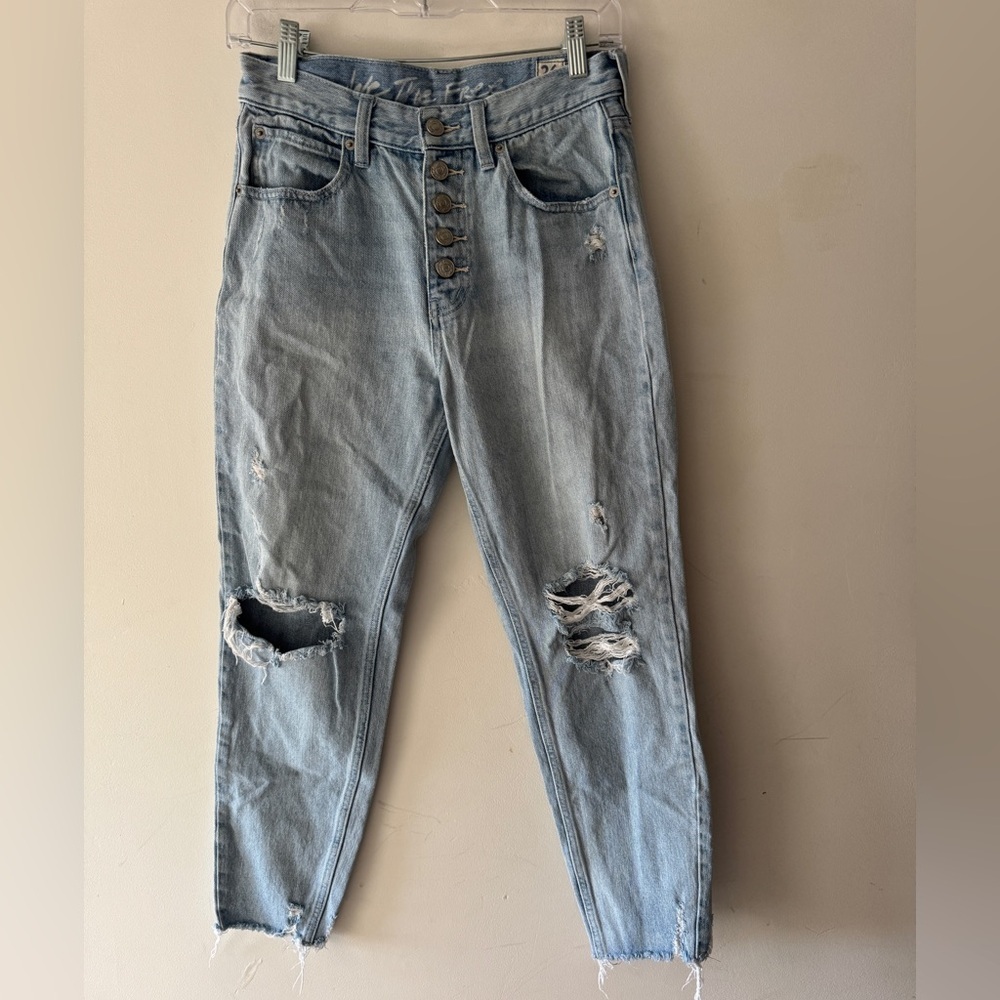 We The‎ Free Distressed Rigid Button Fly Skinny Jeans